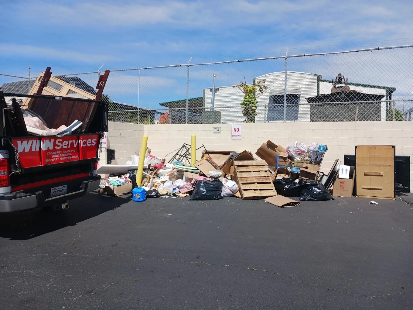 WINN Services hauling and disposal at landfill